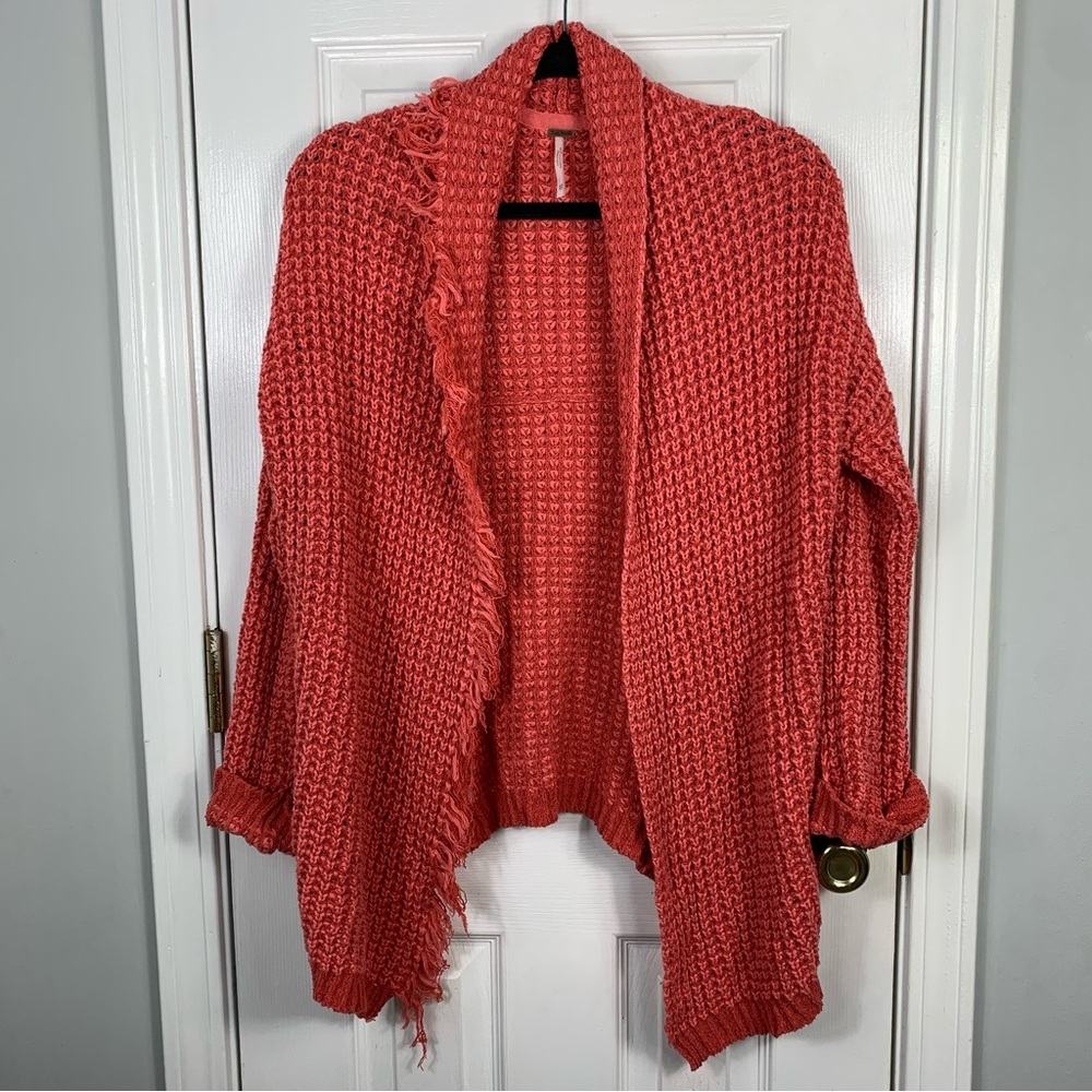 Free People I'll Be Around Chunky Knit Cardigan Sweater Size XS
